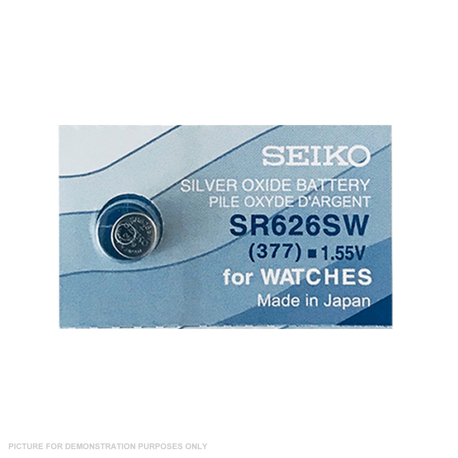SEIKO SR626SW (377) Silver Oxide Watch Battery 1.55v (1 ONLY)